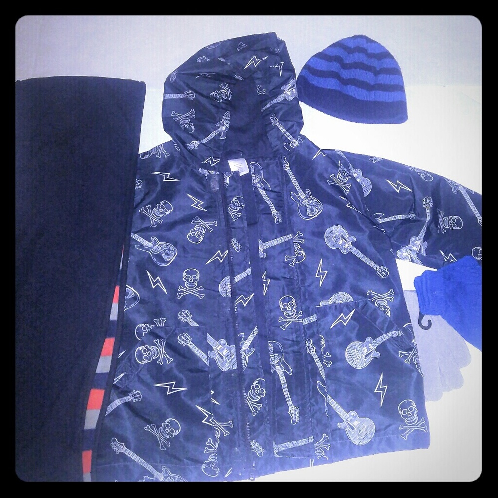 Gymboree Fall Jacket+Scarf+Hat+Gloves 3-4T!